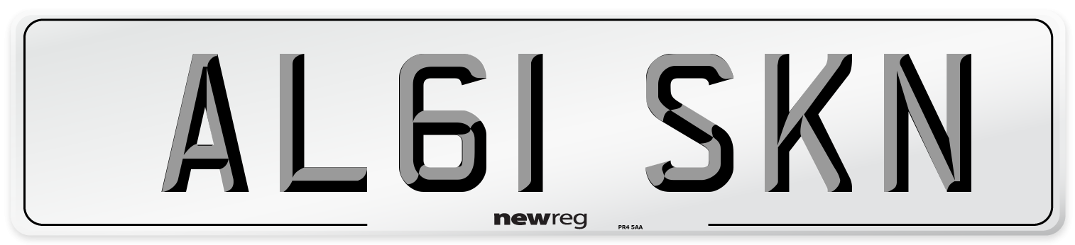 AL61 SKN Number Plate from New Reg